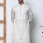 Floral Embroidered Silk Blend Kurta (65KO 5362 Grey ) [FF] [A-1-4]