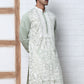 Floral Embroidered Silk Blend Kurta ( 65KO 5362 Lime ) [FF] [A-1-4]