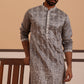 Festive Silk Blend Kurta with Sequins Work (65KO 5363 Grey ) [FF] [A-1-4]