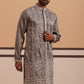 Festive Silk Blend Kurta with Sequins Work (65KO 5363 Grey ) [FF] [A-1-4]