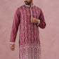 Festive Silk Blend Kurta with Sequins Work ( 65KO 5363 Maroon ) [FF] [A-1-4]