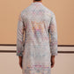 Abstract Printed & Embroidered Kurta (65KO 5364 Blue ) [FF] [Q-8]