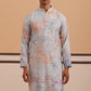 Abstract Printed & Embroidered Kurta (65KO 5364 Blue ) [FF] [Q-8]