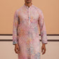 Abstract Printed & Embroidered Kurta ( 65KO 5364 Peach ) [FF] [Q-8]