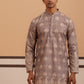 Embroidered Cotton-Blend Kurta with Paisley Design (65KO 5365 Grey ) [FF] [Q-12-15]