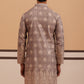 Embroidered Cotton-Blend Kurta with Paisley Design (65KO 5365 Grey ) [FF] [Q-12-15]
