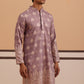 Embroidered Cotton-Blend Kurta with Paisley Design ( 65KO 5365 Magenta ) [FF] [Q-12-15]