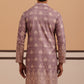 Embroidered Cotton-Blend Kurta with Paisley Design ( 65KO 5365 Magenta ) [FF] [Q-12-15]