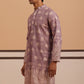 Embroidered Cotton-Blend Kurta with Paisley Design ( 65KO 5365 Magenta ) [FF] [Q-12-15]
