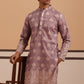 Embroidered Cotton-Blend Kurta with Paisley Design ( 65KO 5365 Magenta ) [FF] [Q-12-15]