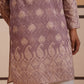 Embroidered Cotton-Blend Kurta with Paisley Design ( 65KO 5365 Magenta ) [FF] [Q-12-15]