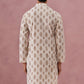 Silk-Blend Foil Printed Festive Kurta ( 65KO 5366 Cream ) [FF] [A-1-4]