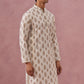 Silk-Blend Foil Printed Festive Kurta ( 65KO 5366 Cream ) [FF] [A-1-4]