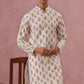 Silk-Blend Foil Printed Festive Kurta ( 65KO 5366 Cream ) [FF] [A-1-4]
