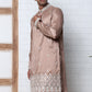 Traditional Silk-Blend Kurta with Embroidery (65KO 5371 Brown ) [FF] [A-1-4]