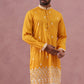 Traditional Silk-Blend Kurta with Embroidery ( 65KO 5371 Mustard ) [FF] [A-1-4]