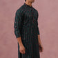 Silk Blend Embroidered Kurta for Men ( 65KO 5372 Olive ) [FF] [B-1-2]