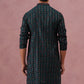 Silk Blend Embroidered Kurta for Men ( 65KO 5372 Olive ) [FF] [B-1-2]