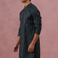 Silk Blend Embroidered Kurta for Men ( 65KO 5372 Olive ) [FF] [B-1-2]