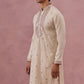 Silk Blend Embroidered Kurta for Men ( 65KO 5373 Cream ) [FF] [P-5]