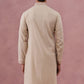 Silk Blend Embroidered Kurta for Men ( 65KO 5373 Cream ) [FF] [P-5]