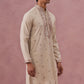 Silk Blend Embroidered Kurta for Men ( 65KO 5373 Cream ) [FF] [P-5]