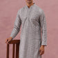 Grey Geometric Print & Sequin Kurta (65KO 5379 Grey ) [FF] [A-1-4]