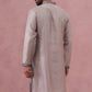 Grey Silk Blend Geometric Embroidered Kurta (65KO 5381 Grey ) [FF] [B-1-2]