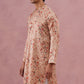 Floral Foil Printed Silk Blend Kurta ( 65KO 5382 Golden ) [FF] [A-1-4]