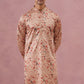 Floral Foil Printed Silk Blend Kurta ( 65KO 5382 Golden ) [FF] [A-1-4]