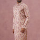 Paisley Foil Printed Silk Blend Kurta ( 65KO 5383 Cream ) [FF] [A-1-4]