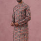 Abstract Printed Cotton Blend Kurta (65KO 5384 Grey ) [FF] [A-1-4]