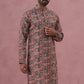 Abstract Printed Cotton Blend Kurta (65KO 5384 Grey ) [FF] [A-1-4]