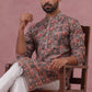 Abstract Printed Cotton Blend Kurta (65KO 5384 Grey ) [FF] [A-1-4]