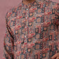 Abstract Printed Cotton Blend Kurta (65KO 5384 Grey ) [FF] [A-1-4]