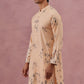 Men's Foil Printed Festive Kurta (65KO 5388 Beige ) [FF] [A-1-4]
