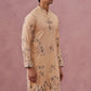 Men's Foil Printed Festive Kurta (65KO 5388 Beige ) [FF] [A-1-4]