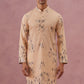 Men's Foil Printed Festive Kurta (65KO 5388 Beige ) [FF] [A-1-4]
