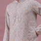 Traditional Cotton Blend Embroidered Kurta (65KO 5389 Multi ) [FF] [A-1-4]