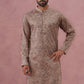 Men’s Thread Work & Printed Kurta (65KO 5390 Beige ) [FF] [A-1-4]