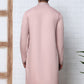 Men’s Silk Blend Embroidered Kurta ( 65KO 5392 Peach )