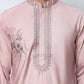 Men’s Silk Blend Embroidered Kurta ( 65KO 5392 Peach )