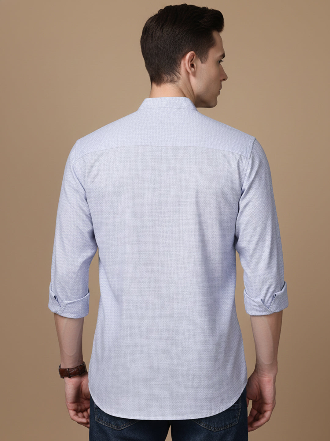 Men’s Casual Solid Short Kurta (65KO 5393 Blue ) [FF] [P-16]
