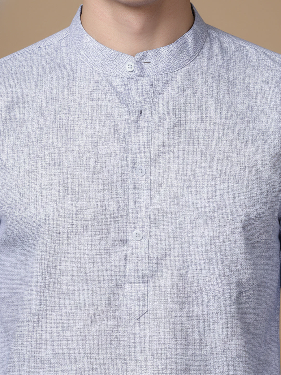 Men’s Casual Solid Short Kurta (65KO 5393 Blue ) [FF] [P-16]