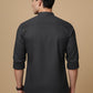 Men’s Casual Solid Short Kurta (65KO 5393 Charcoal ) [FF] [P-16]