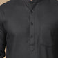 Men’s Casual Solid Short Kurta (65KO 5393 Charcoal ) [FF] [P-16]