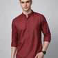 Men’s Casual Solid Short Kurta (65KO 5393 Maroon ) [FF] [P-16]