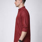 Men’s Casual Solid Short Kurta (65KO 5393 Maroon ) [FF] [P-16]
