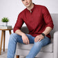 Men’s Casual Solid Short Kurta (65KO 5393 Maroon ) [FF] [P-16]