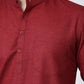 Men’s Casual Solid Short Kurta (65KO 5393 Maroon ) [FF] [P-16]